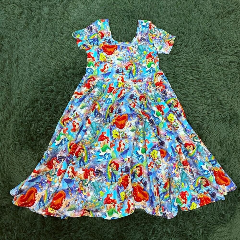 Wild Rich Kids Girls 13/14 The Little Mermaid Ariel Skater Twirl Dress Disney